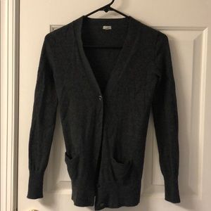 J.Crew dark gray wool cardigan